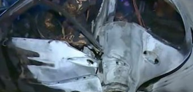 В Москве два человека заживо сгорели в Mercedes