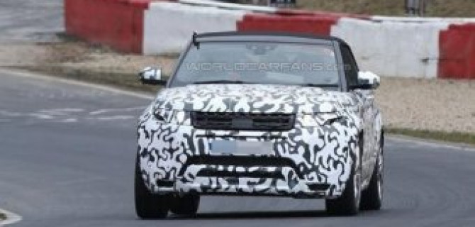Кабриолет Range Rover Evoque тестируется на трассе Нюрбургринг