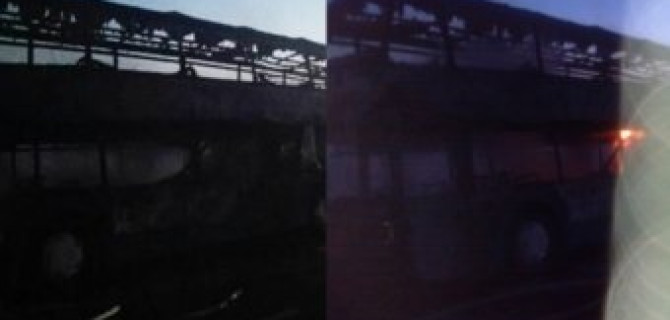 Под Тулой сгорел пассажирский автобус