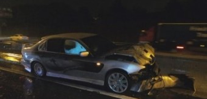 На МКАД столкнулись пять легковых машин и автобус