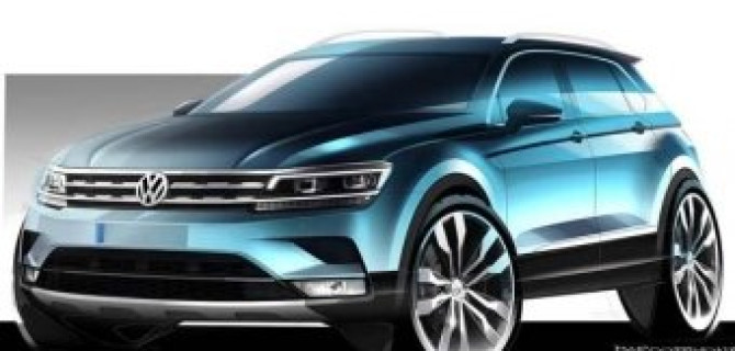 Volkswagen представил офицальные скетчи нового поколения Tiguan