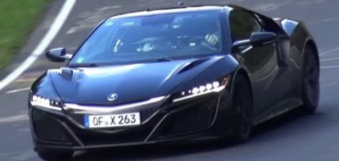 Предсерийный прототип Acura NSX 2016 заснят во время тестов