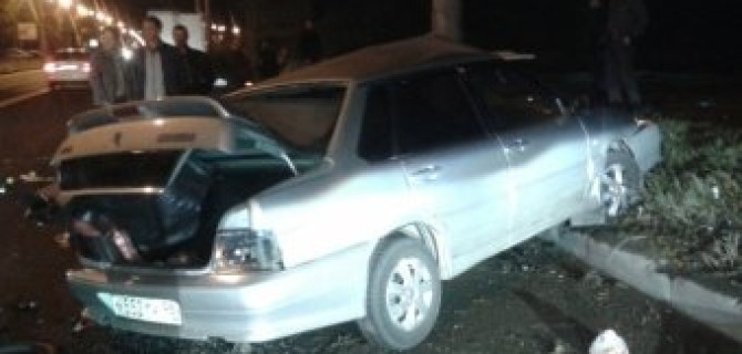 На шоссе революции разбился пьяный мигрант