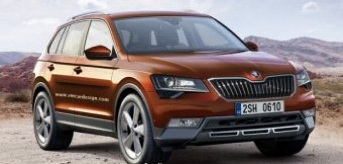 Skoda привезет на автосалон в Париж новый семиместный кроссовер
