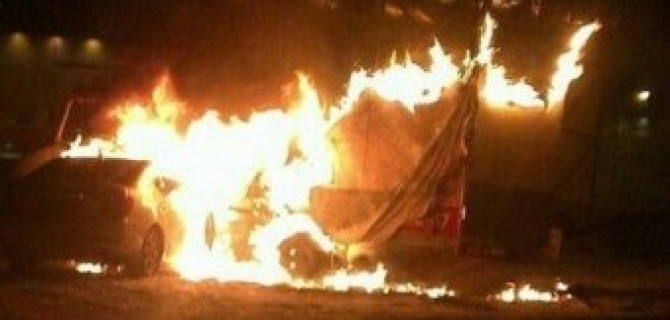 Пьяная автоледи из Красноярска сожгла две машины