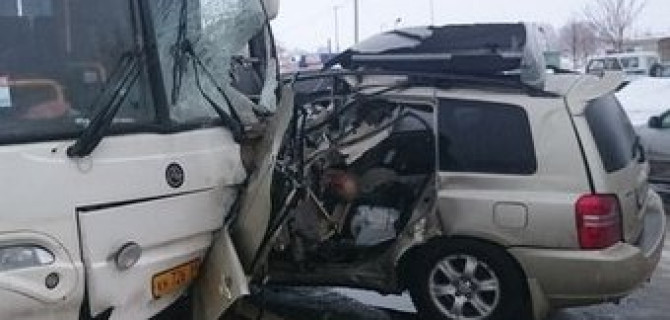 Трагическое столкновение на выезде из Бердска в сторону Искитима.