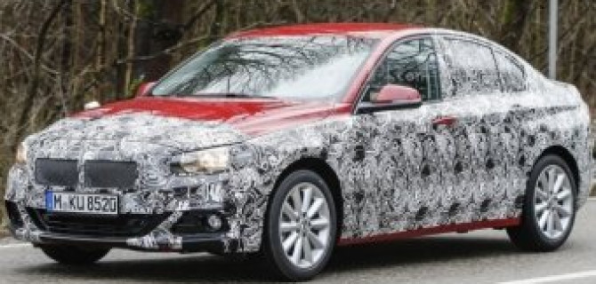 Новый седан BMW 1-Series снят на тестах
