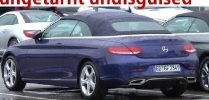Серийная версия кабриолета Mercedes С-Class попала на видео