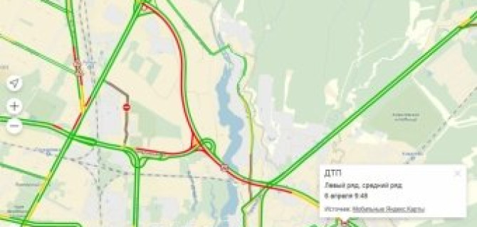 В Петербурге из-за ДТП образовалась большая пробка на КАД