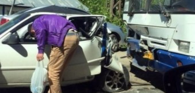 В Уфе произошло массовое ДТП с участием автобуса «Нефаз»