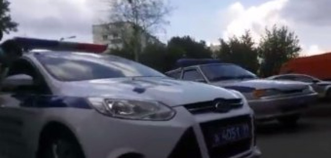 В новой Москве полицейский автомобиль сбил ребенка на велосипеде