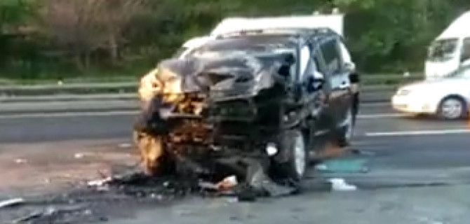 В аварии на МКАД пострадали женщина и трое детей