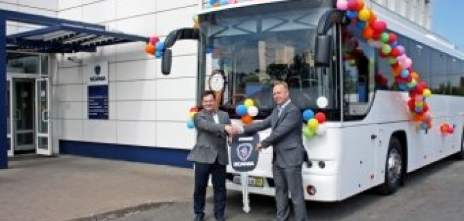 Первая отгрузка автобуса ЛиАЗ «Вояж» на шасси SCANIA