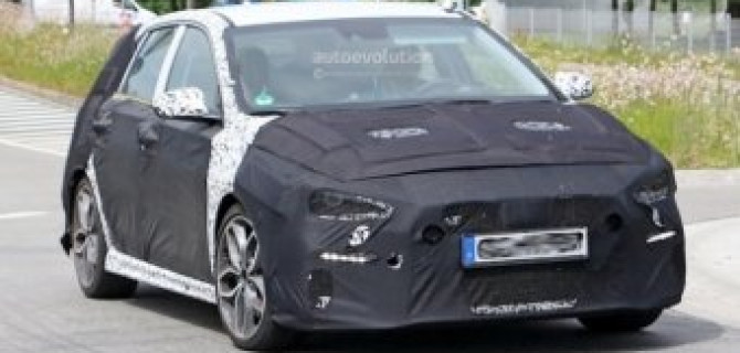 Серийная версия хэтчбека Hyundai i30 N заснята на тестах