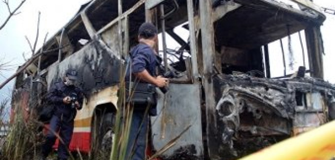 На Тайване у горящего автобуса не открылись двери: 26 человек погибли