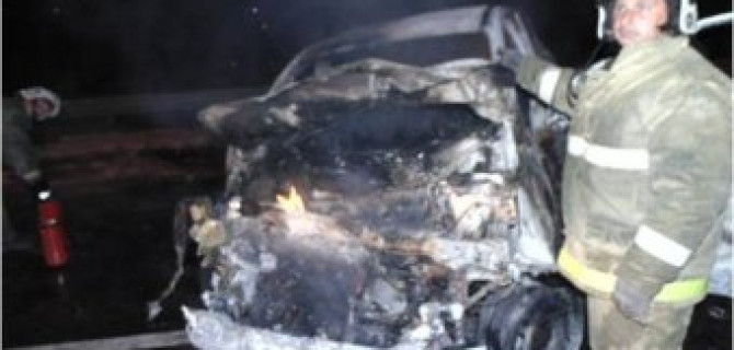 В Ковровском районе в ДТП водитель сгорел в своей машине