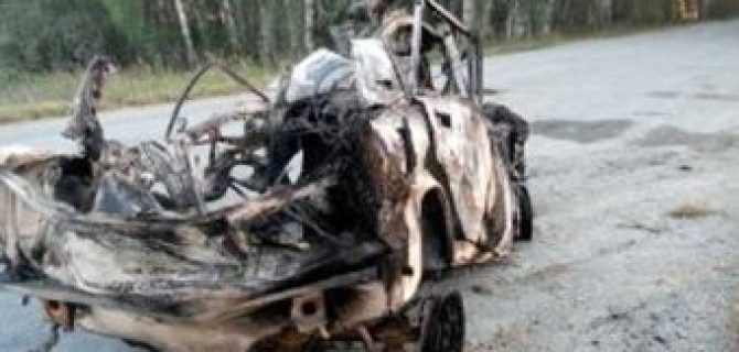 В Еткульском районе ВАЗ врезался в дерево и взорвался – двое погибли