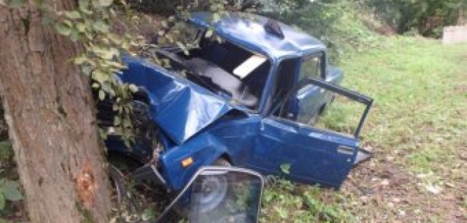 В Рославльском районе ВАЗ сбил пешехода и врезался на дерево