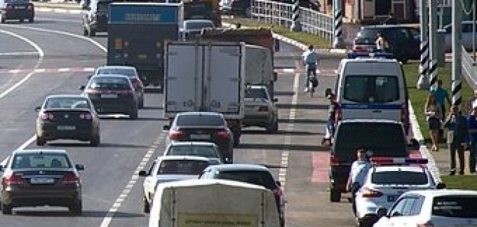 В ДТП на МКАД пострадала женщина