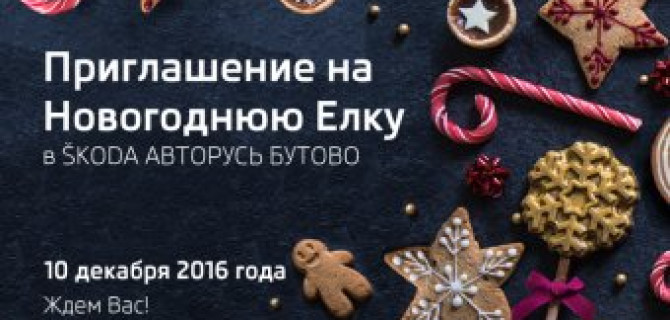 ŠKODA АВТОРУСЬ БУТОВО приглашает на Новогодний утренник!