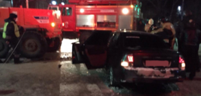 В Чапаевске в ДТП с автогрейдером погибли два молодых человека