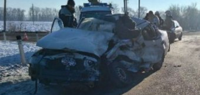 В Тихорецком районе в ДТП с КамАЗом погиб водитель Daewoo