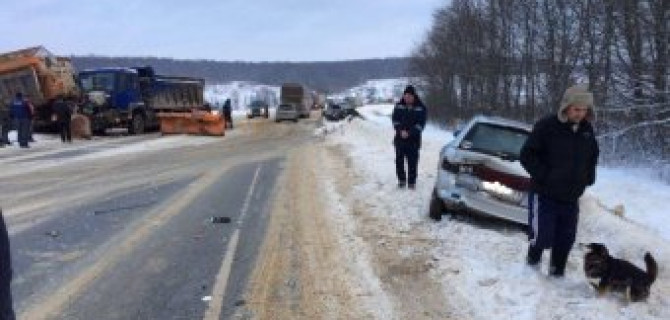 В Тульской области в ДТП с грузовиками погибли двое