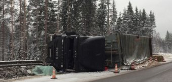 Две аварии на трассе "Cкандинавия" с поcледствиями произошли 2-ого февраля 