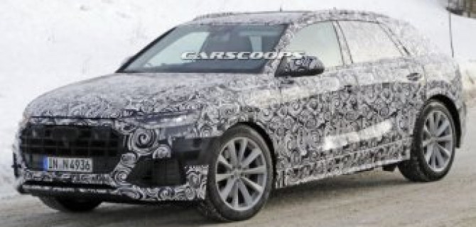 На тестах замечен новый флагманский кроссовер Audi Q8
