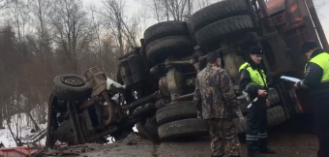 В ДТП возле Усть-Луги погиб водитель грузовика