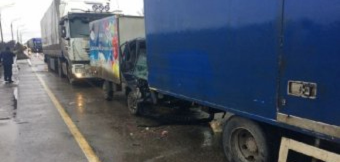 Четыре грузовика столкнулись в Собинском районе Владимирской области