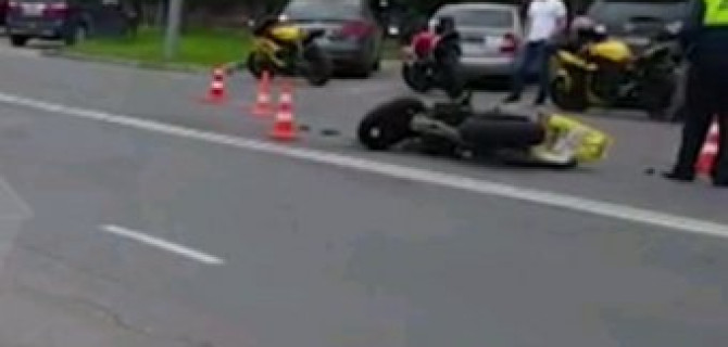 В Москве в ДТП пострадал мотоциклист