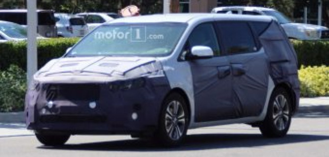 Новый KIA Sedona заснят на тестах в Калифорнии