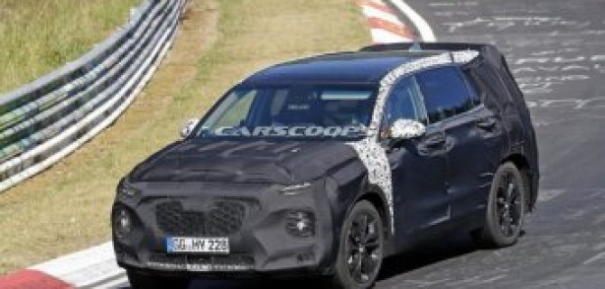 Новый Hyundai Santa Fe тестируется на Нюрбургринге