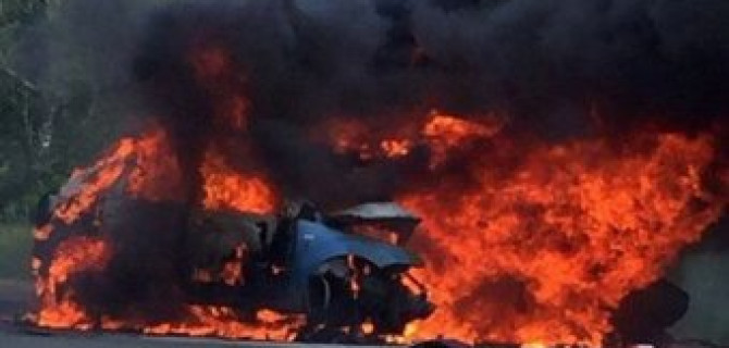 Три человека сгорели после ДТП в Канашском районе