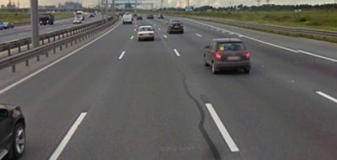 На КАД в районе развязки с Московским шоссе перекроют две полосы движения