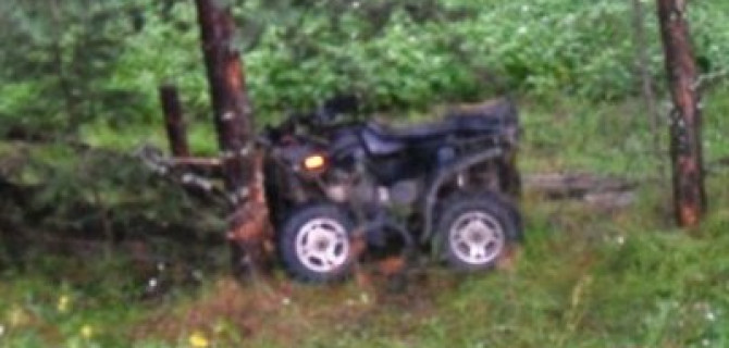 В Усть-Вымском районе в ДТП погиб водитель квадроцикла