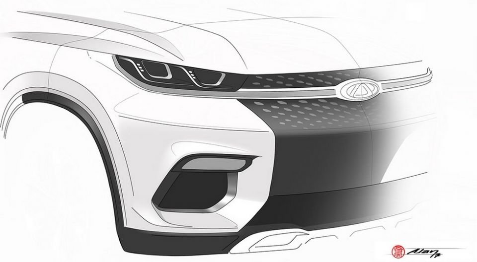Появились скетчи нового кроссовера Chery Появились скетчи нового кроссовера Chery (6).jpg