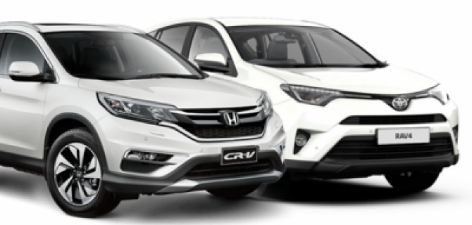 Японские кроссоверы Toyota RAV4 и Honda CR-V стали лидерами мировых продаж 