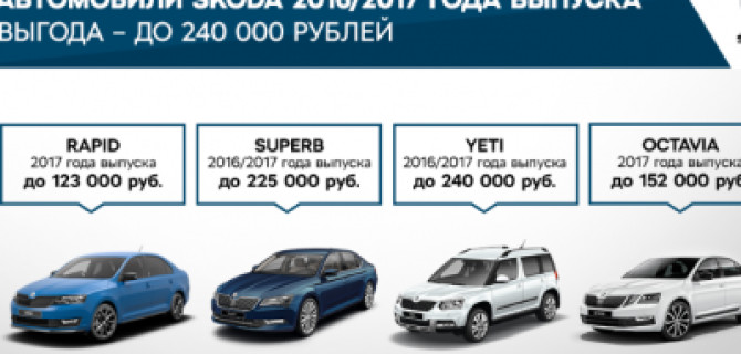 Выгодные предложения для клиентов SKODA в сентябре