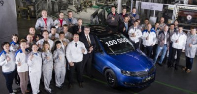 В Калуге выпустили 100-тысячный Skoda Rapid