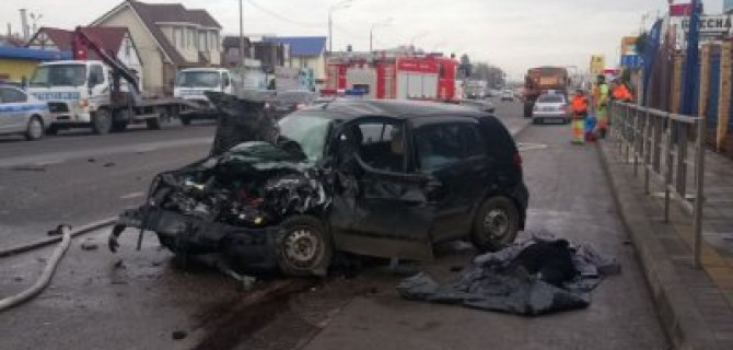 Женщина погибла в ДТП в Краснодаре