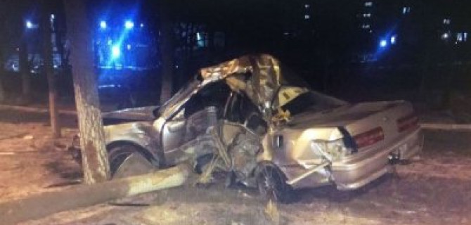 В Артеме иномарка врезалась в дерево: погибли двое