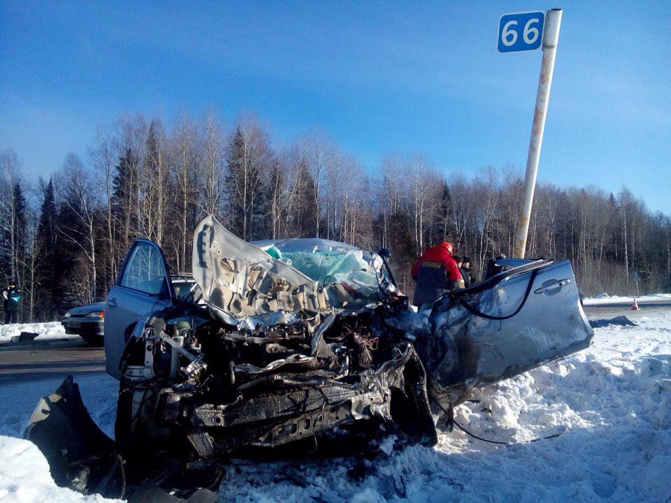 Водитель иномарки погиб в ДТП с автобусом на трассе Пермь – Чусовой (2)