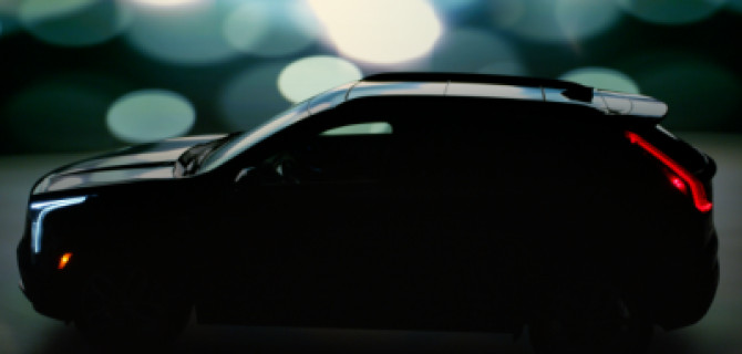Официальный тизер нового кроссовера Cadillac XT4 появился в Сети