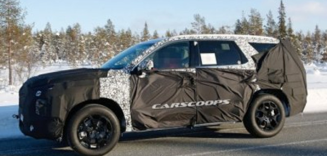 На фото попали тесты нового 8-местного вседорожника от Hyundai
