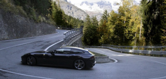 Ferrari Авилон протестирует полноприводную Ferrari на горных серпантинах