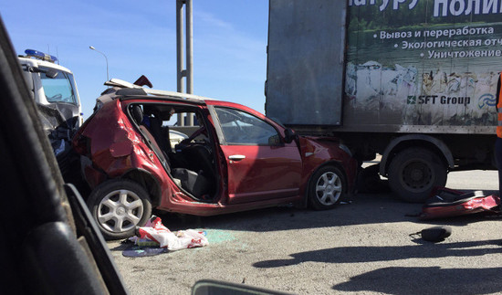 Женщина-водитель тяжело пострадала в ДТП на КАД (1)