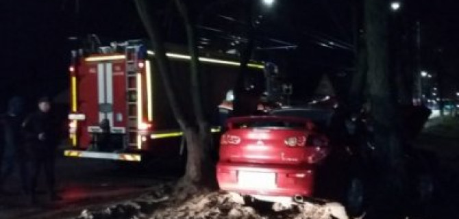В Коврове иномарка врезалась в дерево - погиб пассажир