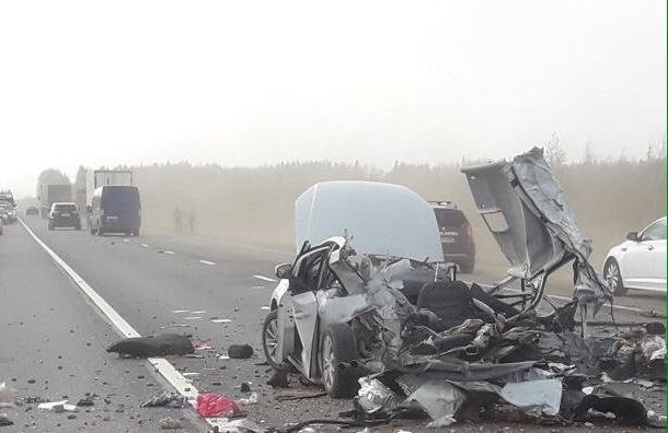 Три человека погибли в ДТП с грузовиком в Новгородской области (2)
